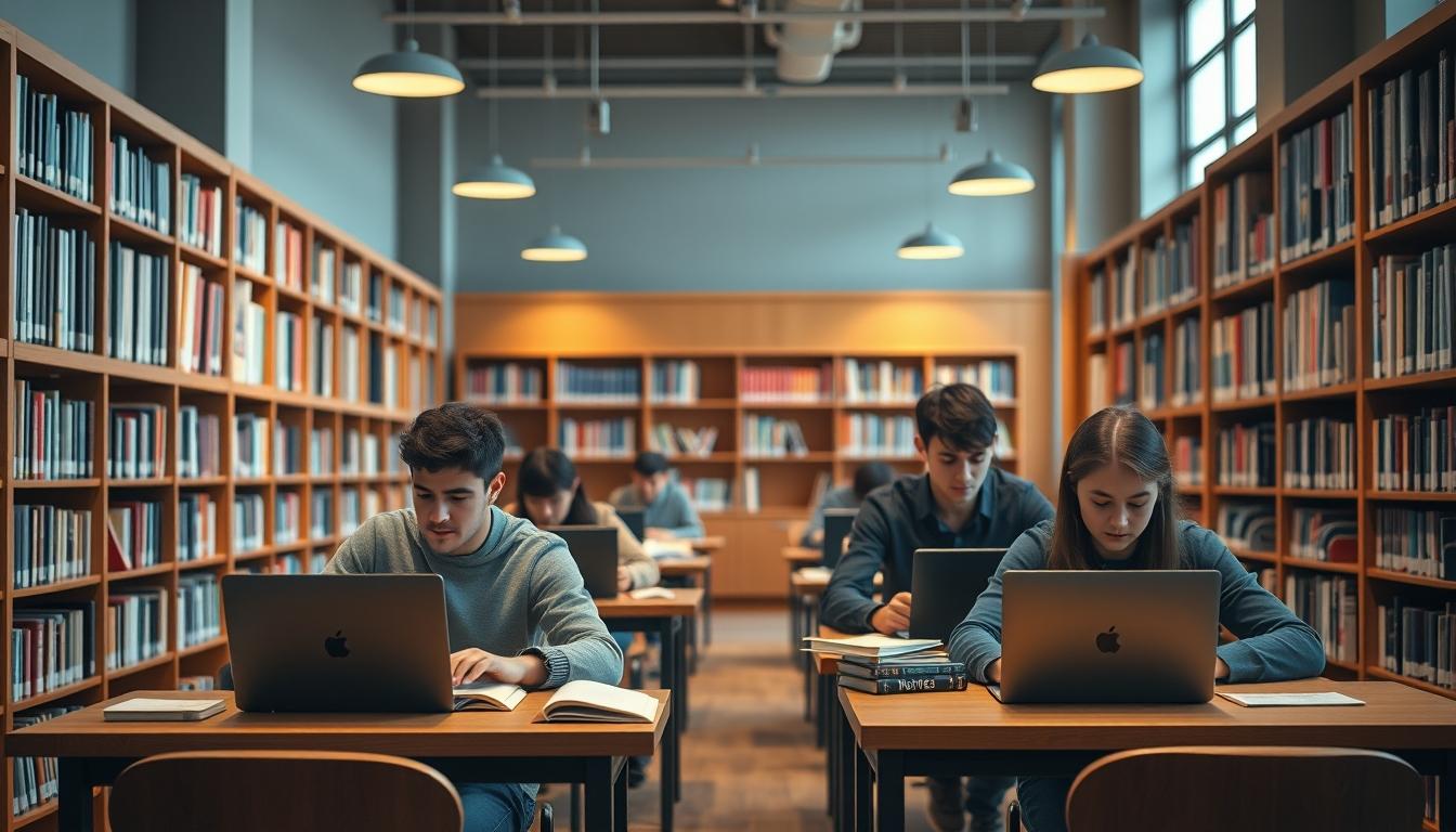 Student using a study guide to organize academic notes